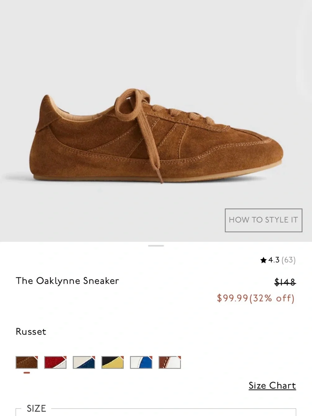 Madewell Russet Suede Sneaker size 37 ( women’s 7)